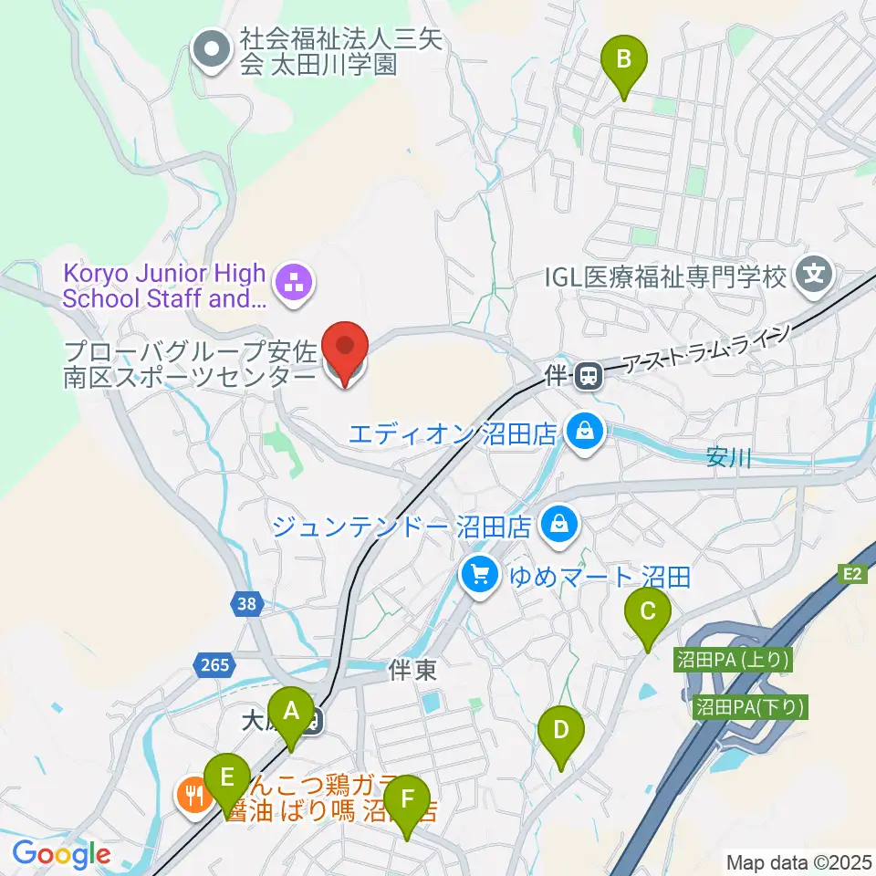 プローバグループ安佐南区スポーツセンター周辺のカフェ一覧地図