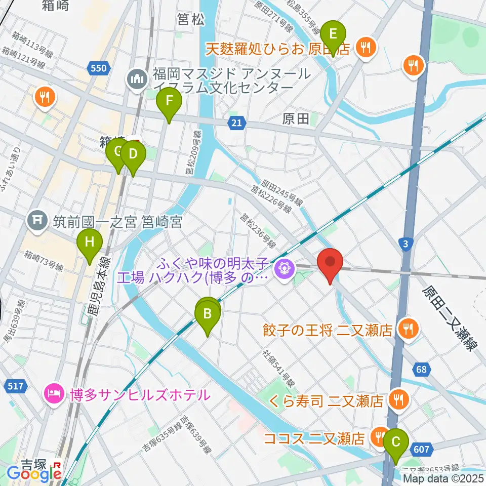 アイミュージックスタジオ周辺のカフェ一覧地図