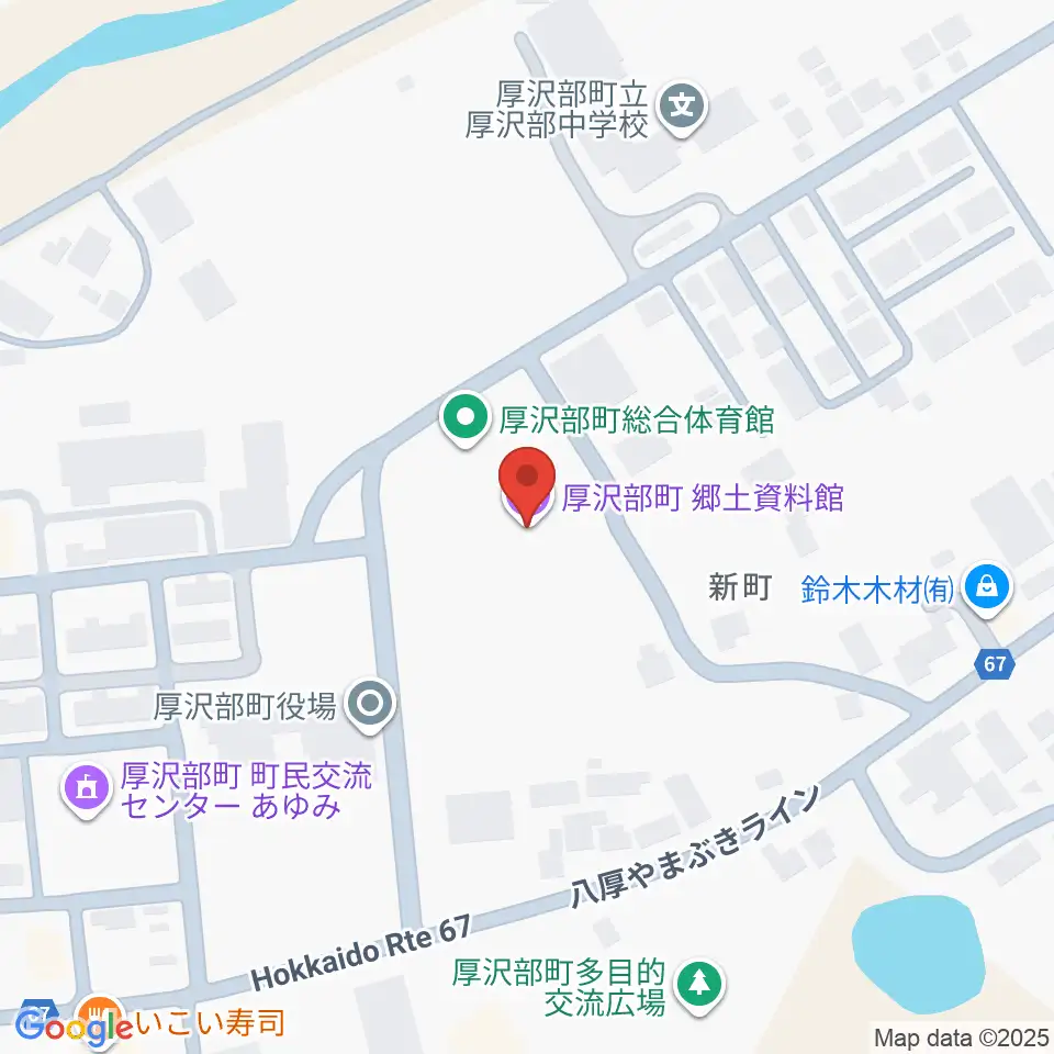 厚沢部町郷土資料館周辺のカフェ一覧地図