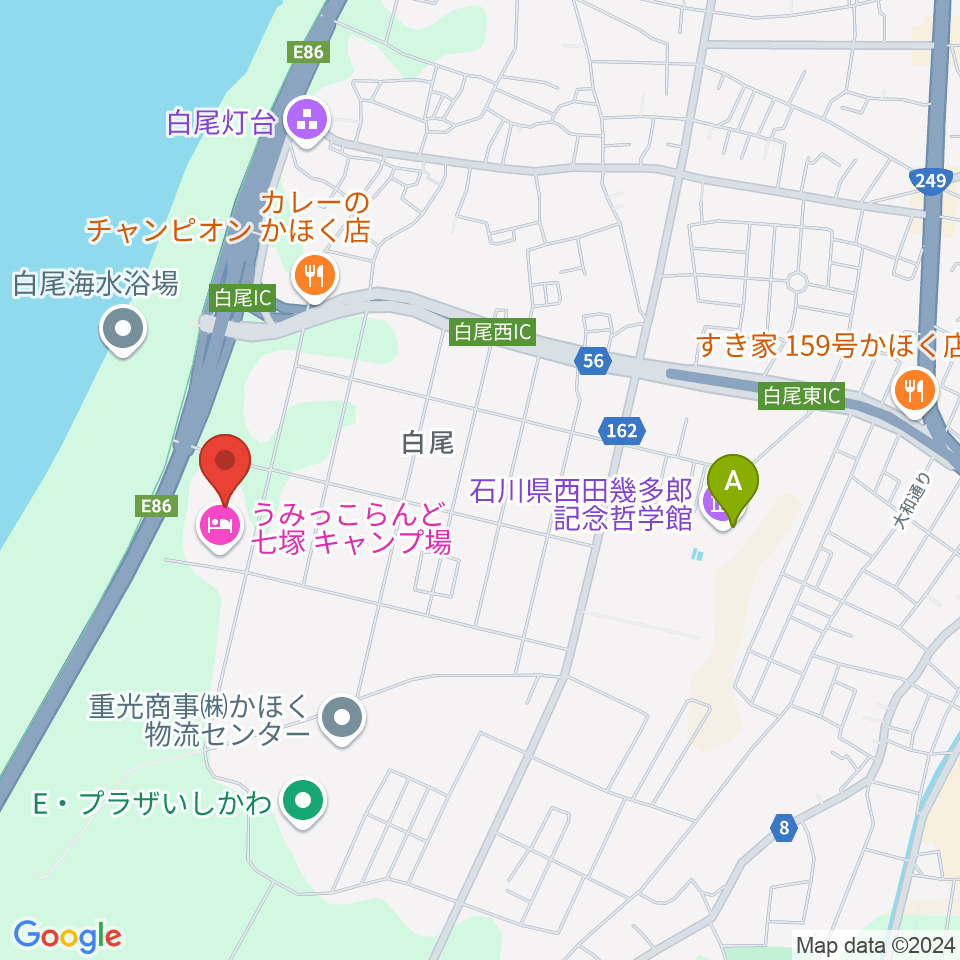 海と渚の博物館周辺のカフェ一覧地図