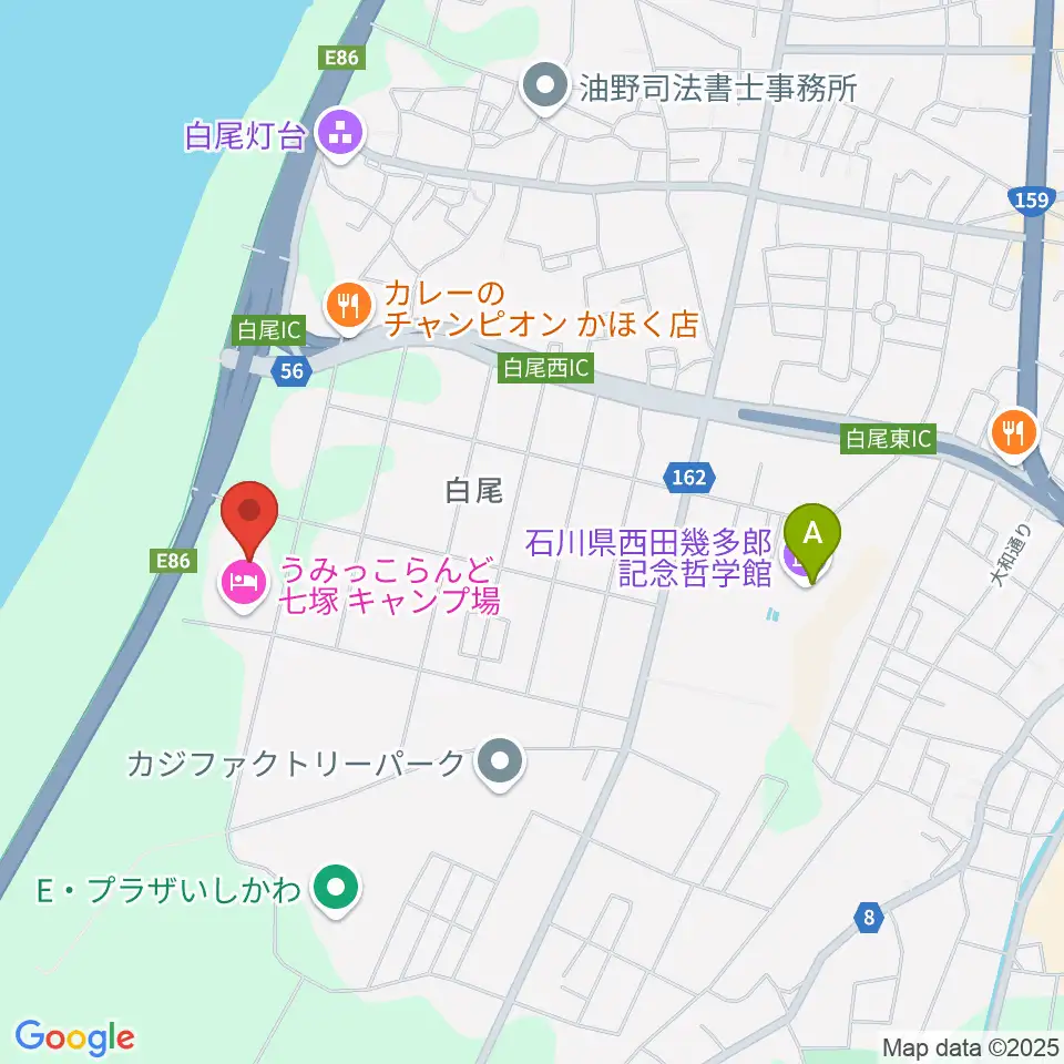 海と渚の博物館周辺のカフェ一覧地図