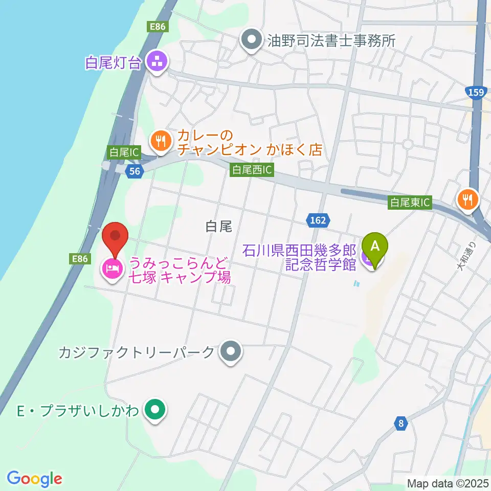 海と渚の博物館周辺のカフェ一覧地図