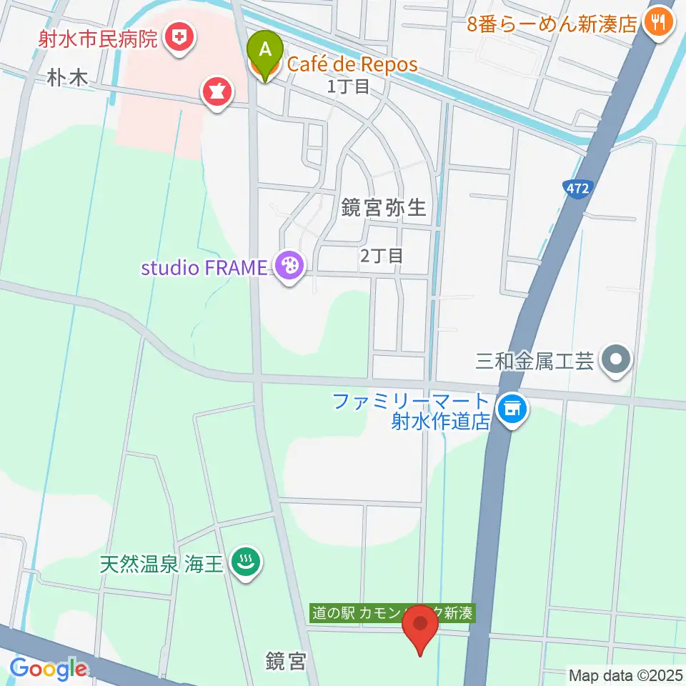 射水市新湊博物館周辺のカフェ一覧地図