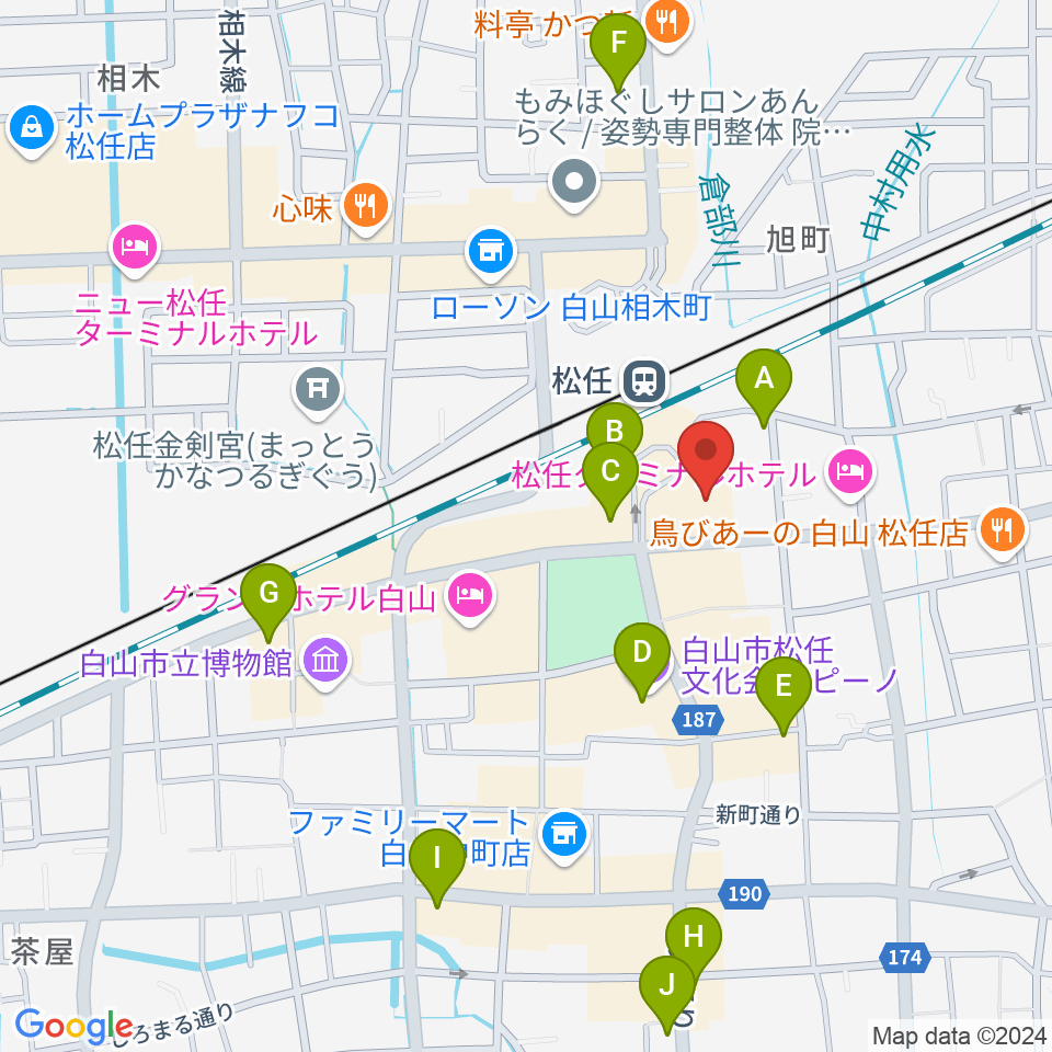 千代女の里俳句館周辺のカフェ一覧地図