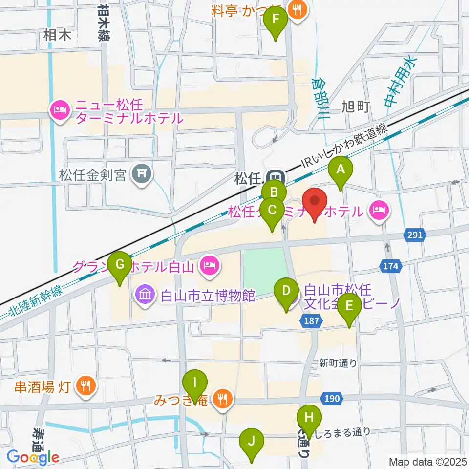千代女の里俳句館周辺のカフェ一覧地図