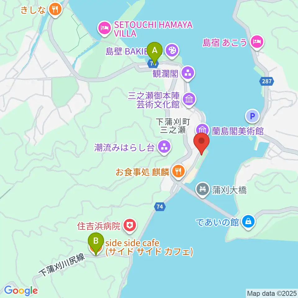 松濤園周辺のカフェ一覧地図