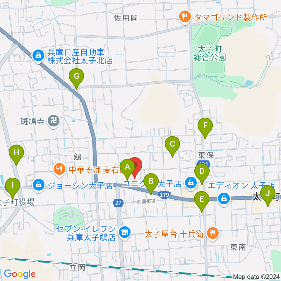 太子町立歴史資料館周辺のカフェ一覧地図