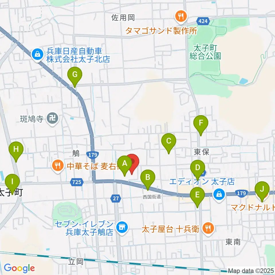 太子町立歴史資料館周辺のカフェ一覧地図