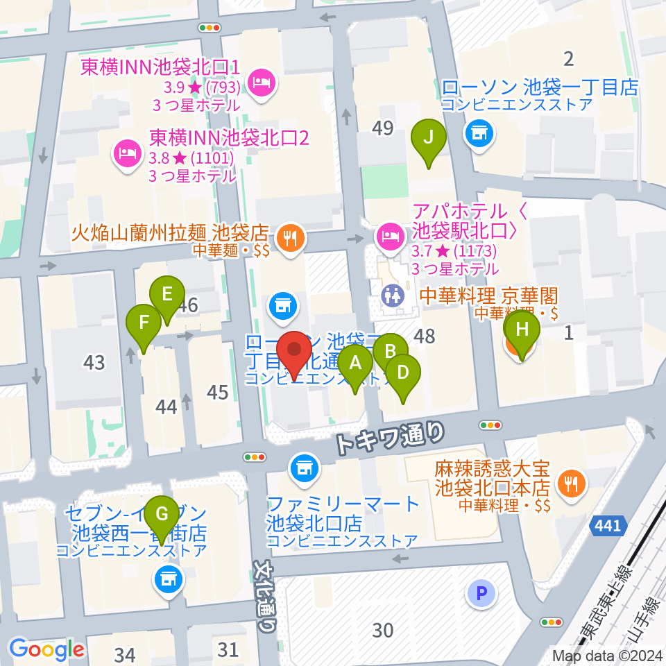 Vivo Sound Studio周辺のカフェ一覧地図