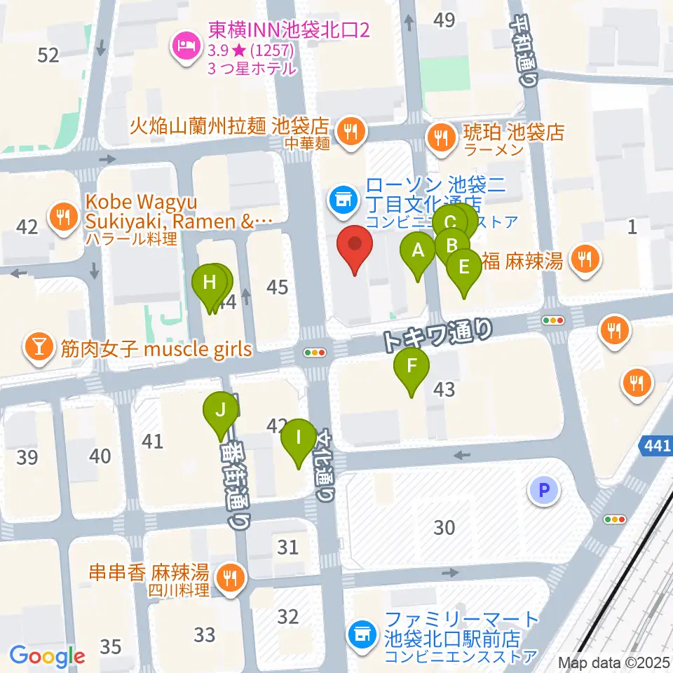 Vivo Sound Studio周辺のカフェ一覧地図