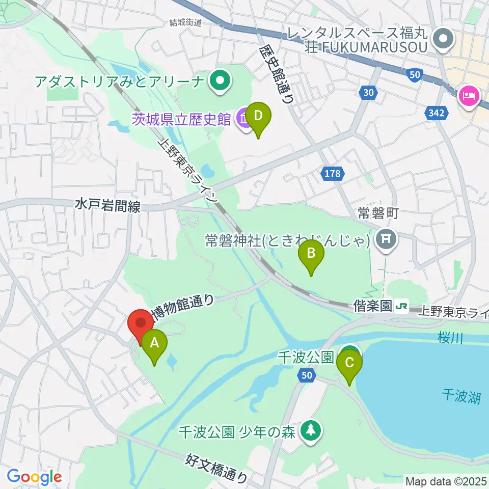 徳川ミュージアム周辺のカフェ一覧地図