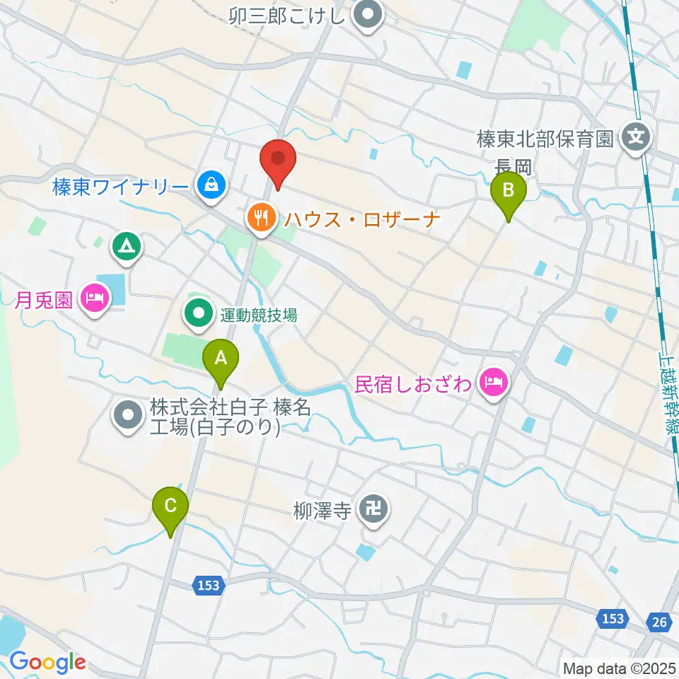 榛東村耳飾り館周辺のカフェ一覧地図