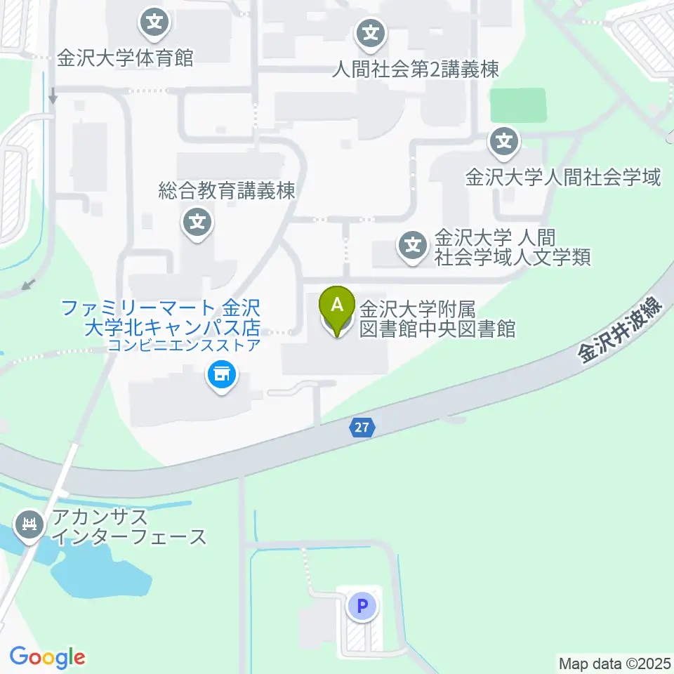 金沢大学資料館周辺のカフェ一覧地図