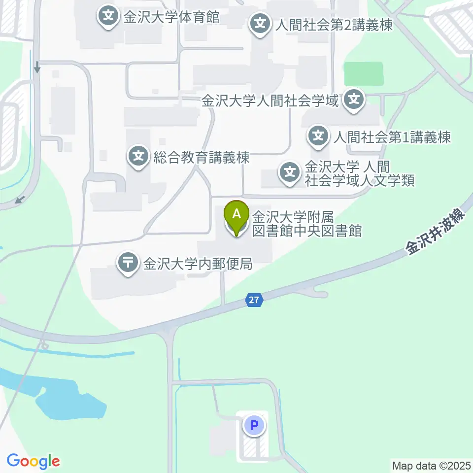 金沢大学資料館周辺のカフェ一覧地図