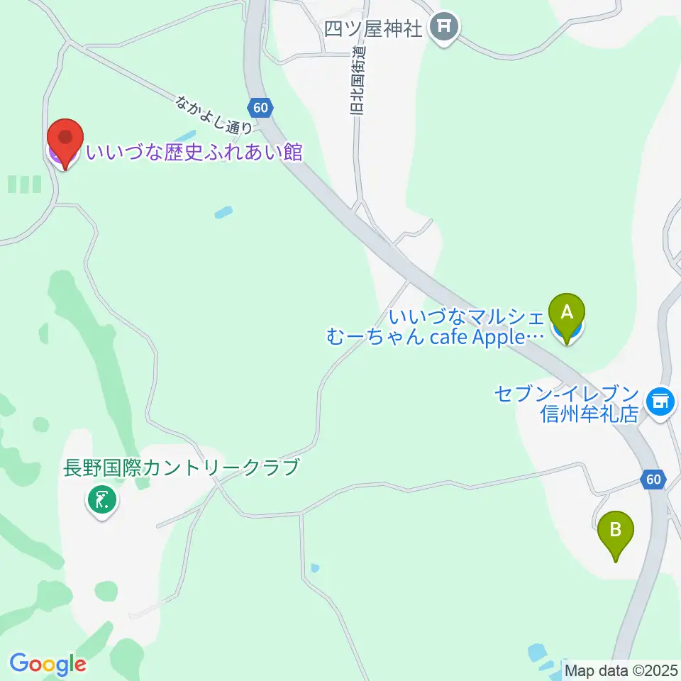 いいづな歴史ふれあい館周辺のカフェ一覧地図