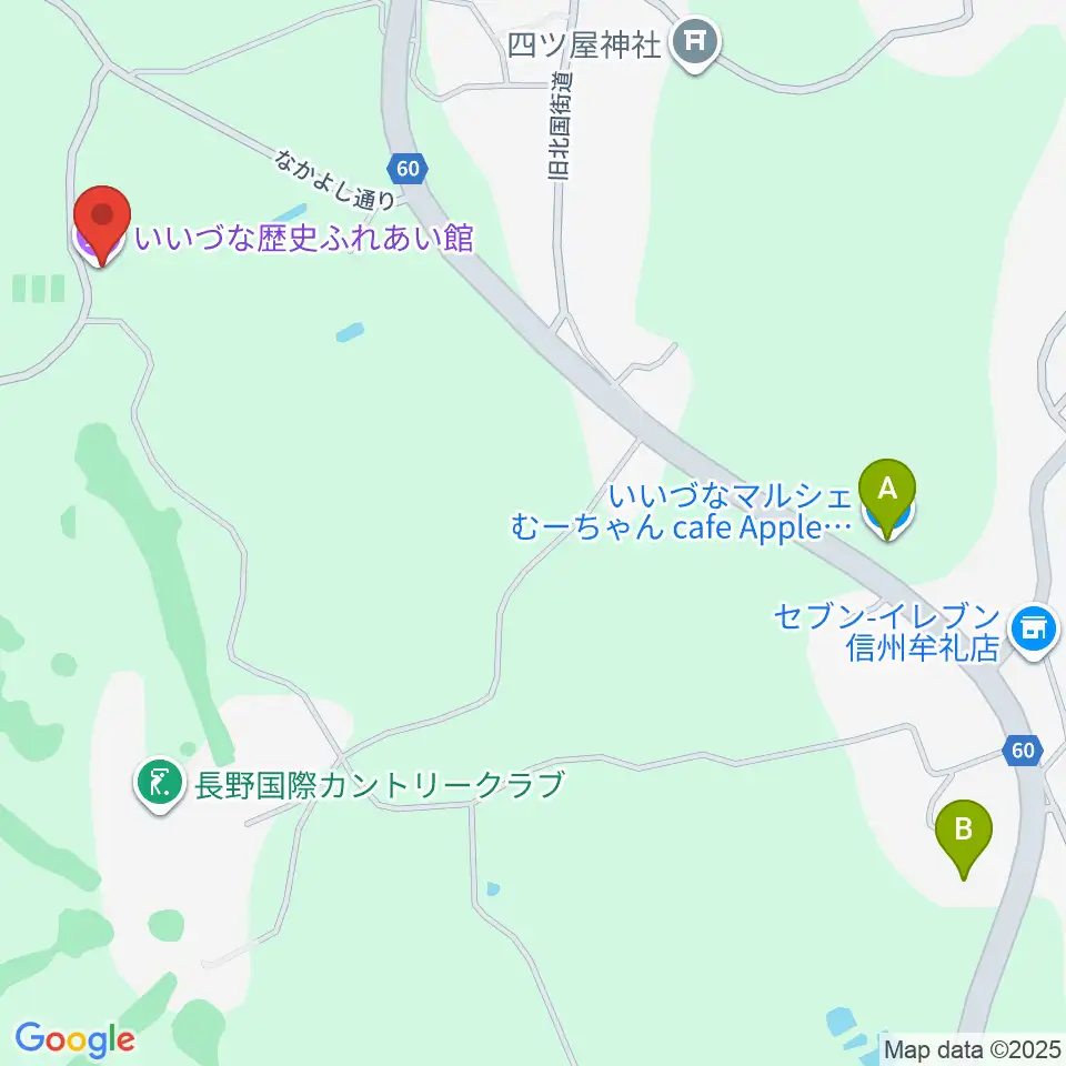 いいづな歴史ふれあい館周辺のカフェ一覧地図