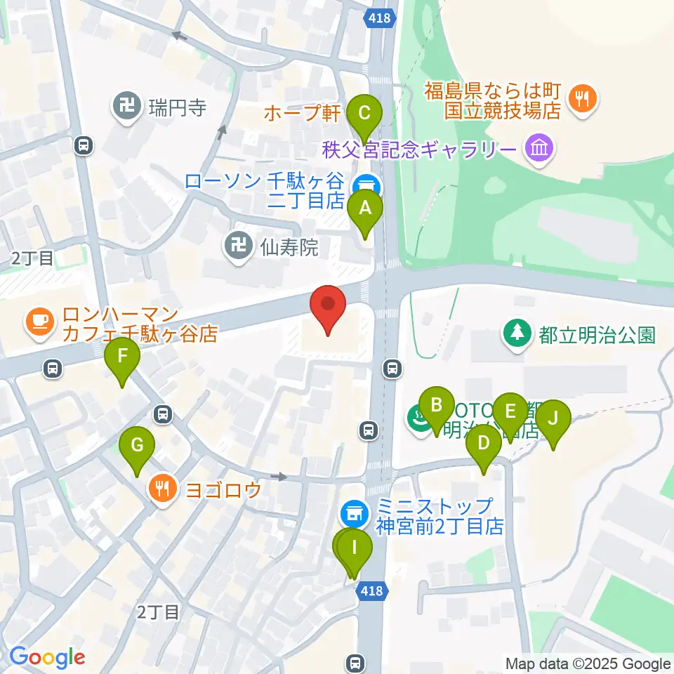 VICTOR STUDIO周辺のカフェ一覧地図