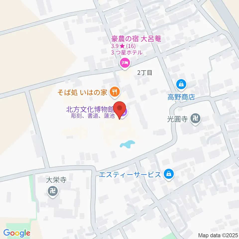 北方文化博物館周辺のカフェ一覧地図