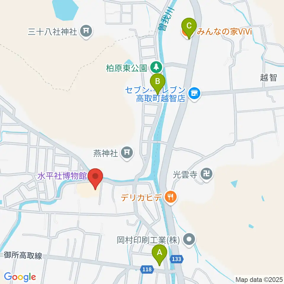水平社博物館周辺のカフェ一覧地図