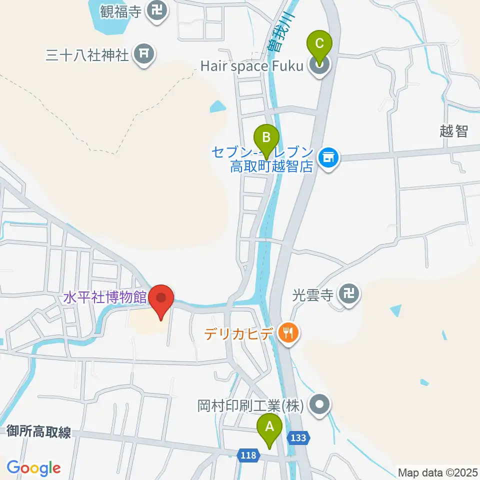 水平社博物館周辺のカフェ一覧地図