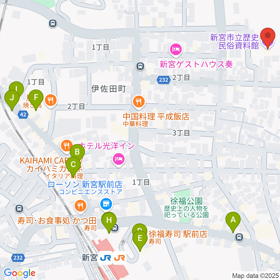 新宮市立歴史民俗資料館周辺のカフェ一覧地図