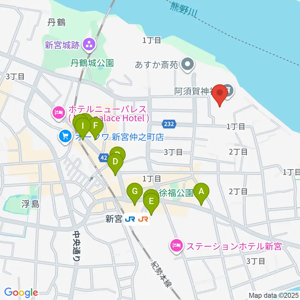 新宮市立歴史民俗資料館周辺のカフェ一覧地図