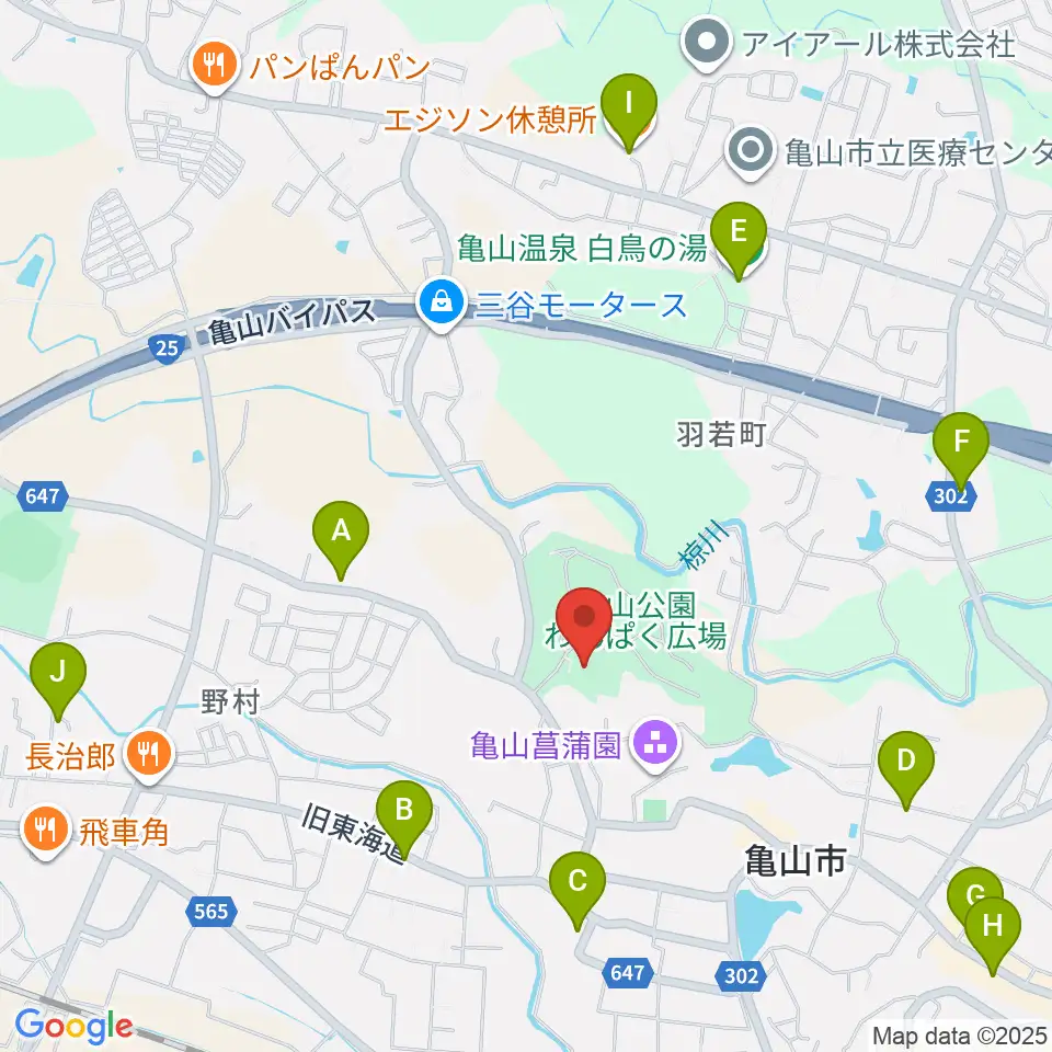 亀山市歴史博物館周辺のカフェ一覧地図