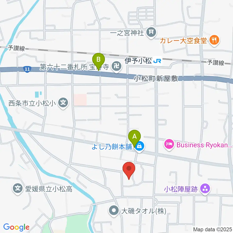 西条市立小松温芳図書館・郷土資料室周辺のカフェ一覧地図