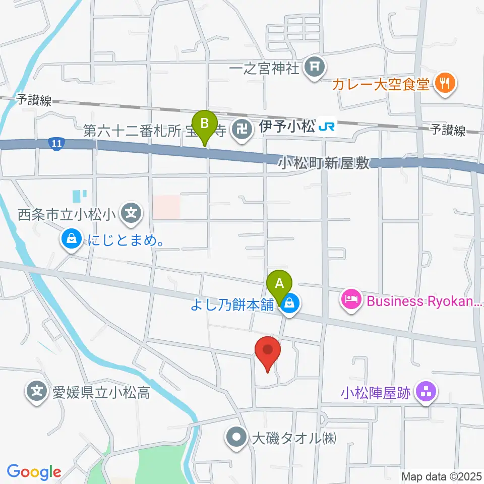 西条市立小松温芳図書館・郷土資料室周辺のカフェ一覧地図