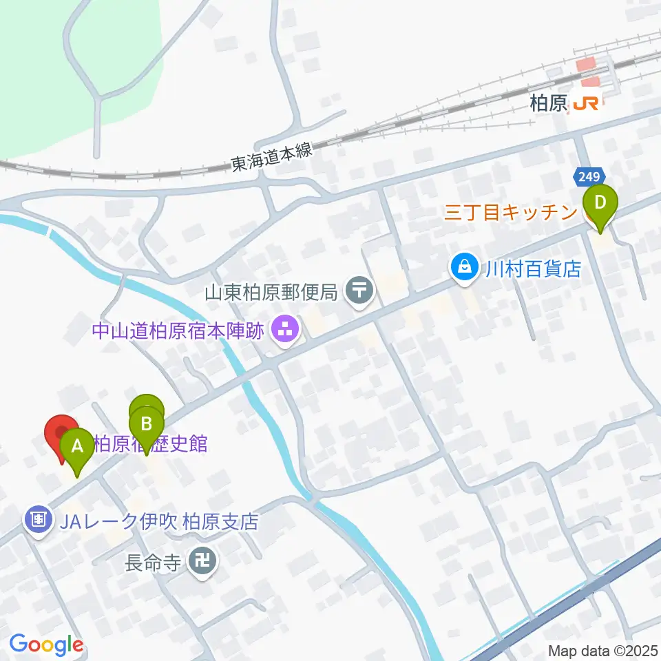米原市柏原宿歴史館周辺のカフェ一覧地図