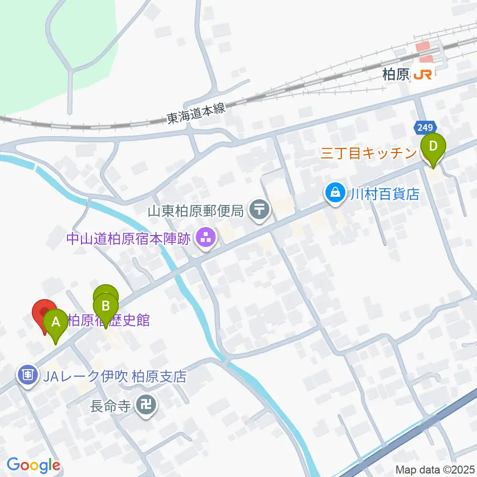 米原市柏原宿歴史館周辺のカフェ一覧地図