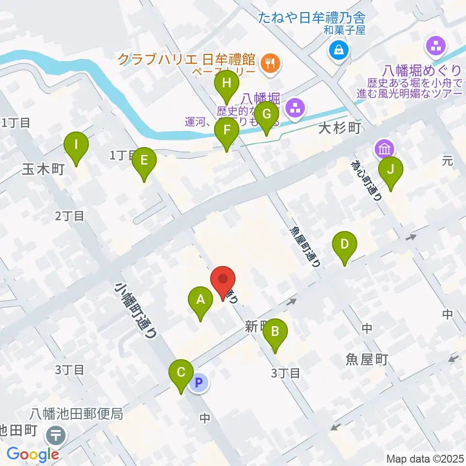 近江八幡市立資料館周辺のカフェ一覧地図