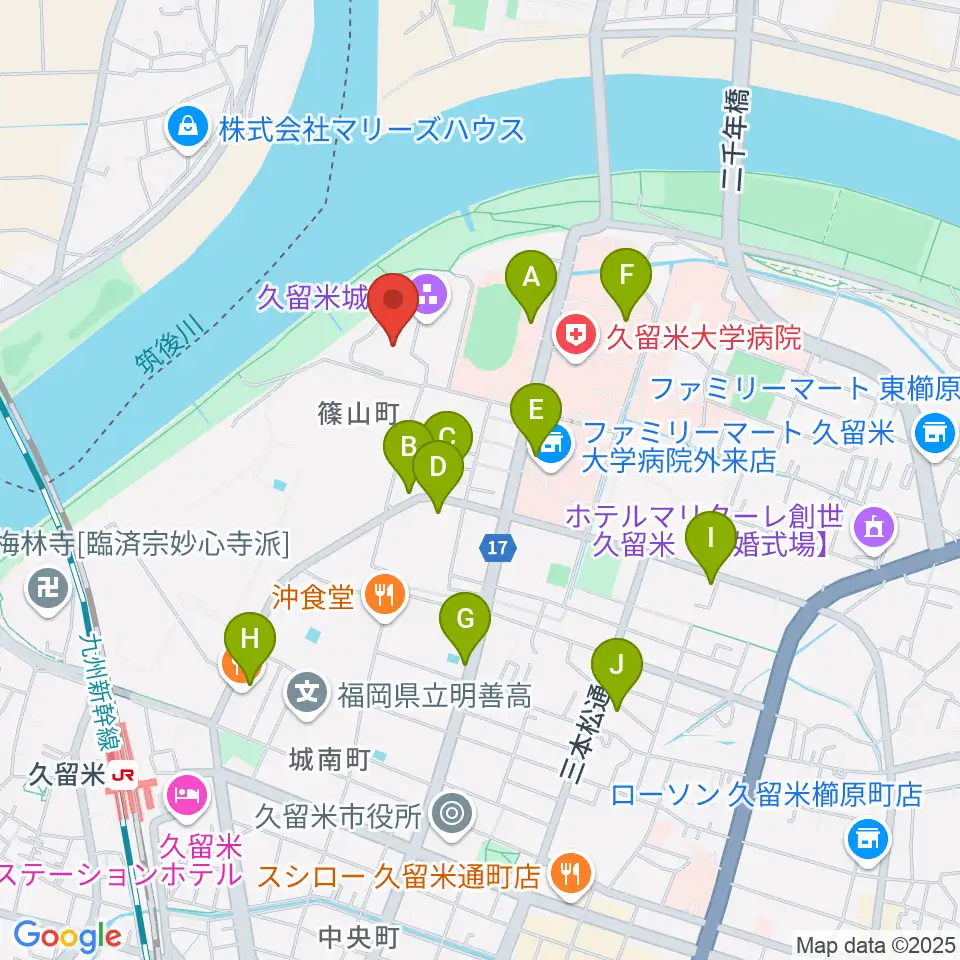 有馬記念館周辺のカフェ一覧地図