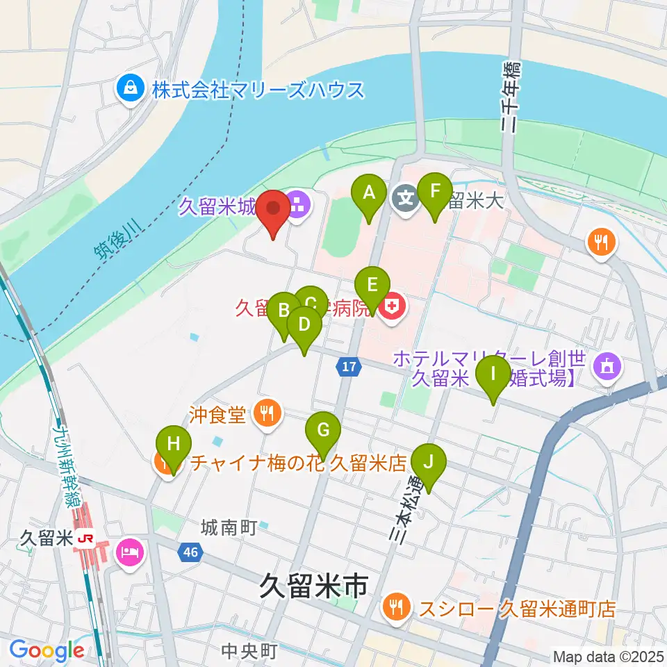 有馬記念館周辺のカフェ一覧地図