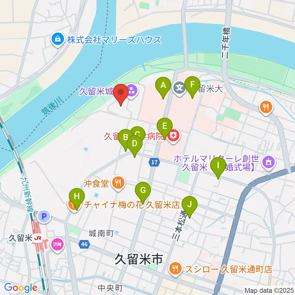 有馬記念館周辺のカフェ一覧地図