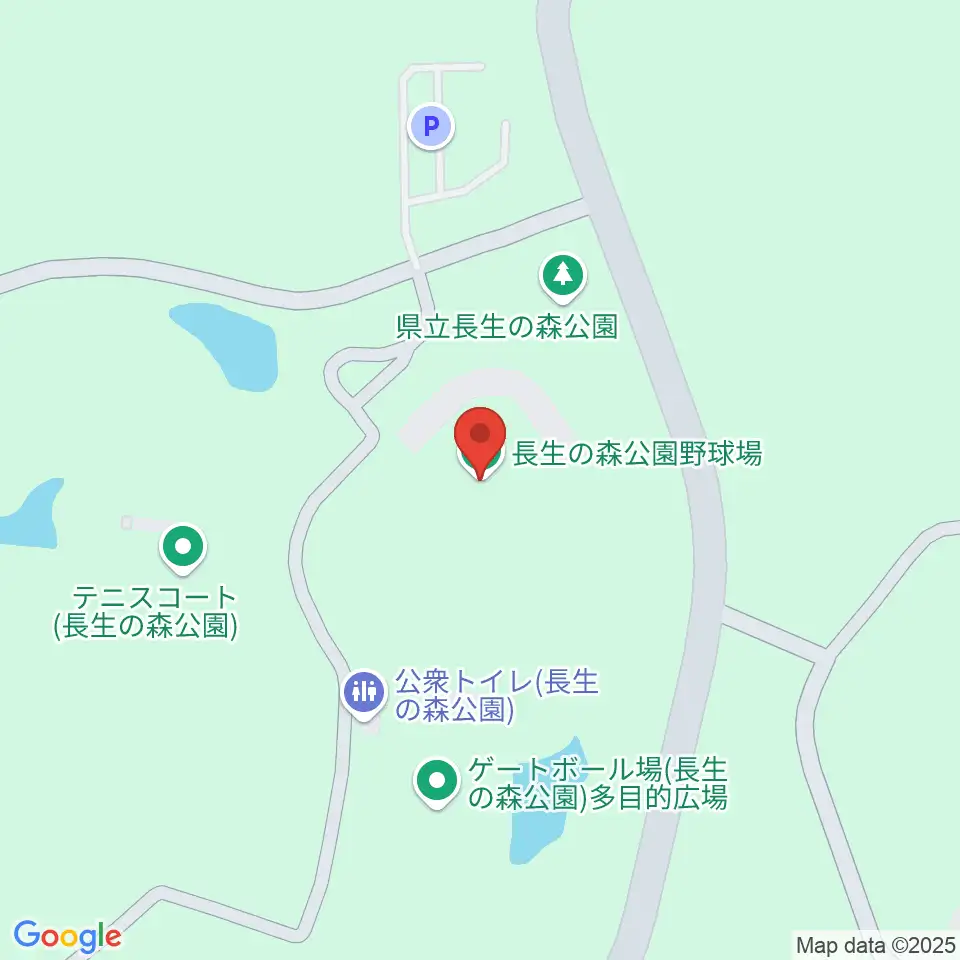 長生の森公園野球場周辺のカフェ一覧地図