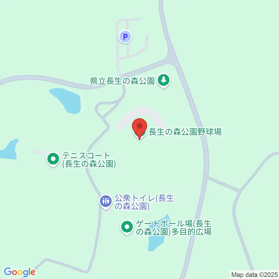 長生の森公園野球場周辺のカフェ一覧地図