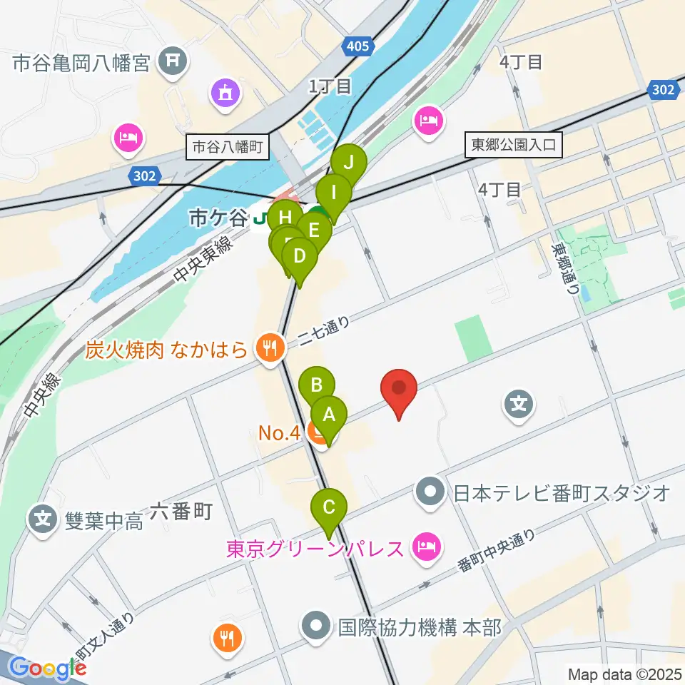 サウンドインスタジオ周辺のカフェ一覧地図