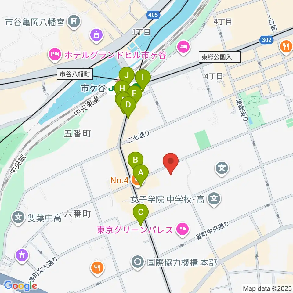 サウンドインスタジオ周辺のカフェ一覧地図