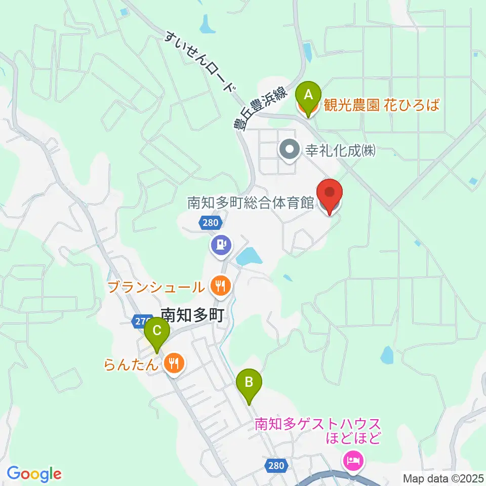 南知多町総合体育館周辺のカフェ一覧地図