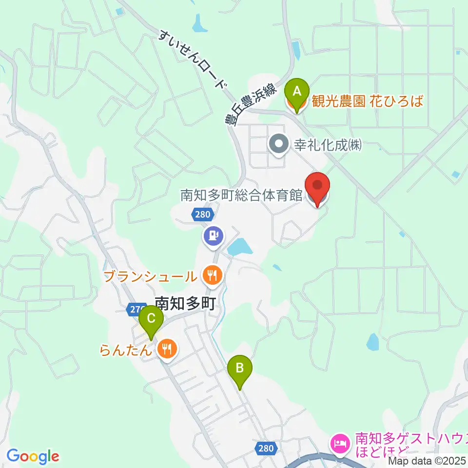 南知多町総合体育館周辺のカフェ一覧地図