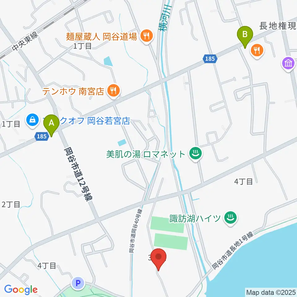 スワンドーム 岡谷市民総合体育館 西体育館周辺のカフェ一覧地図