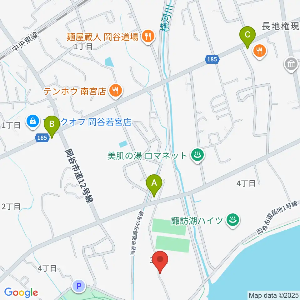 スワンドーム 岡谷市民総合体育館 西体育館周辺のカフェ一覧地図