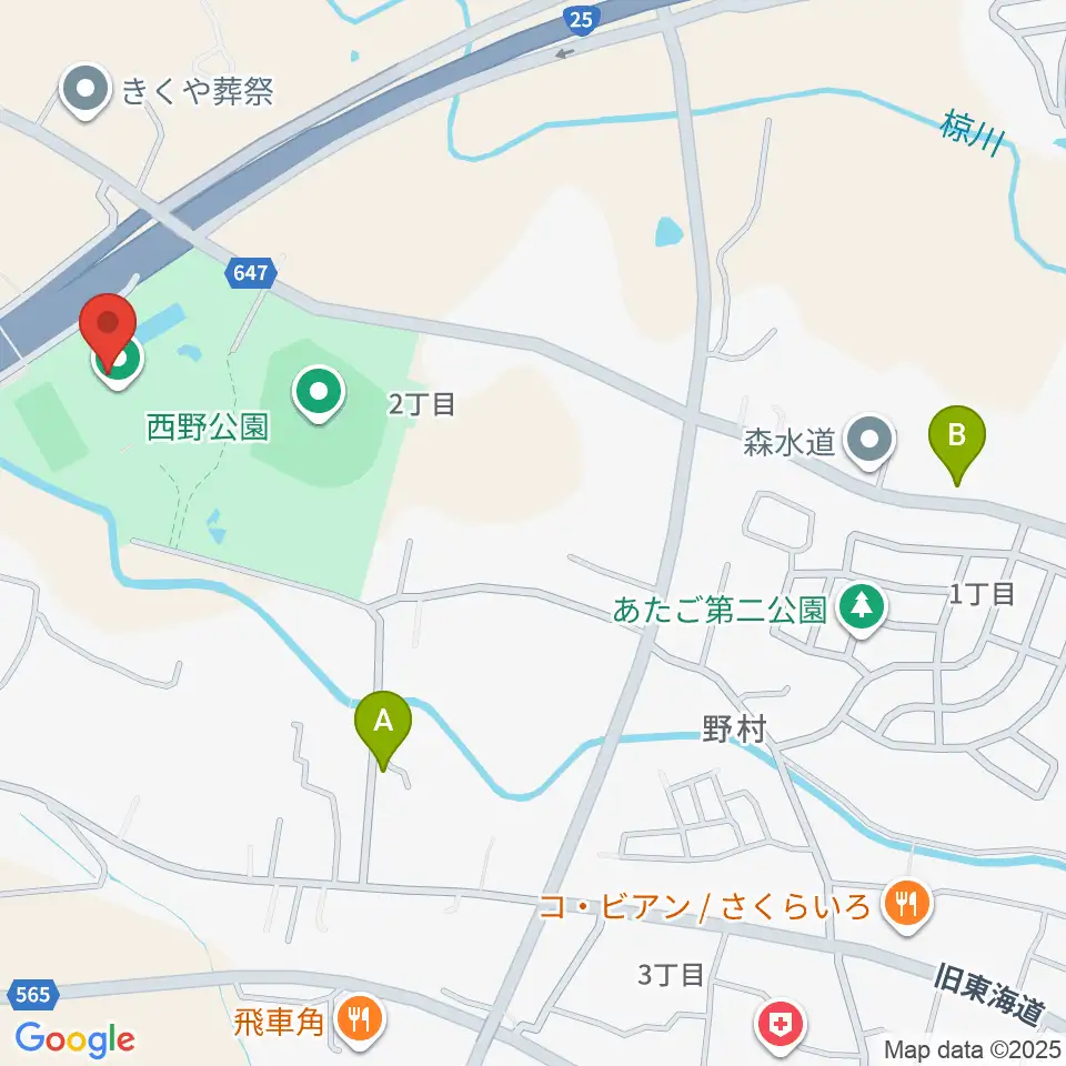 亀山市西野公園体育館周辺のカフェ一覧地図
