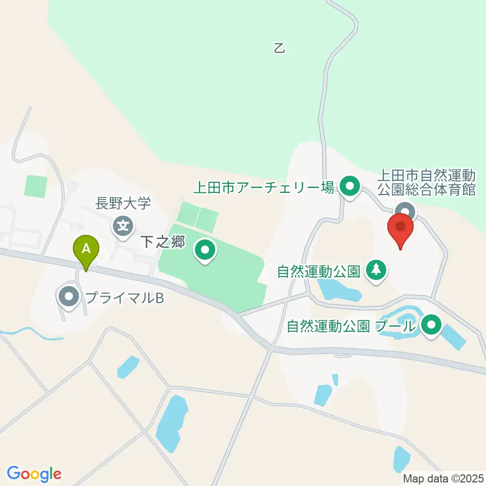 上田市自然運動公園総合体育館周辺のカフェ一覧地図