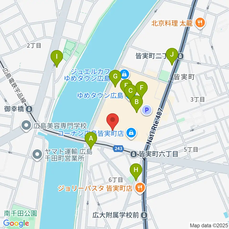 猫田記念体育館周辺のカフェ一覧地図