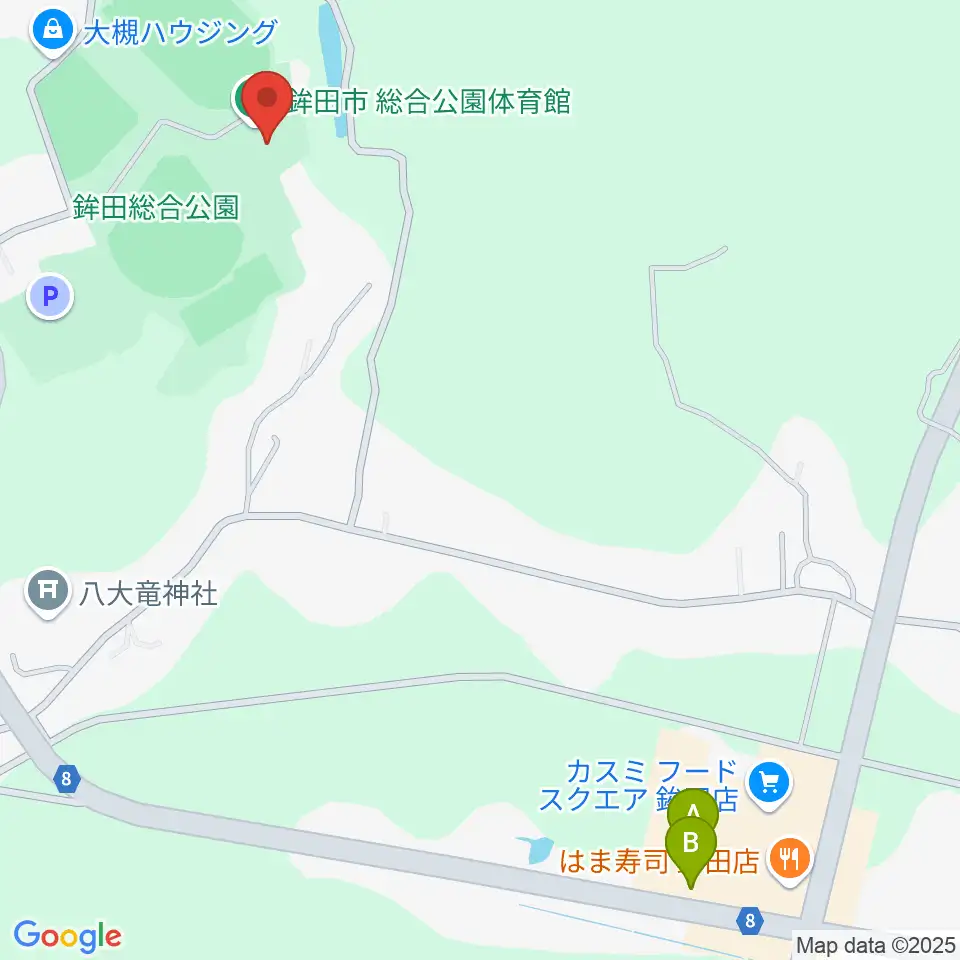 鉾田市総合公園体育館周辺のカフェ一覧地図