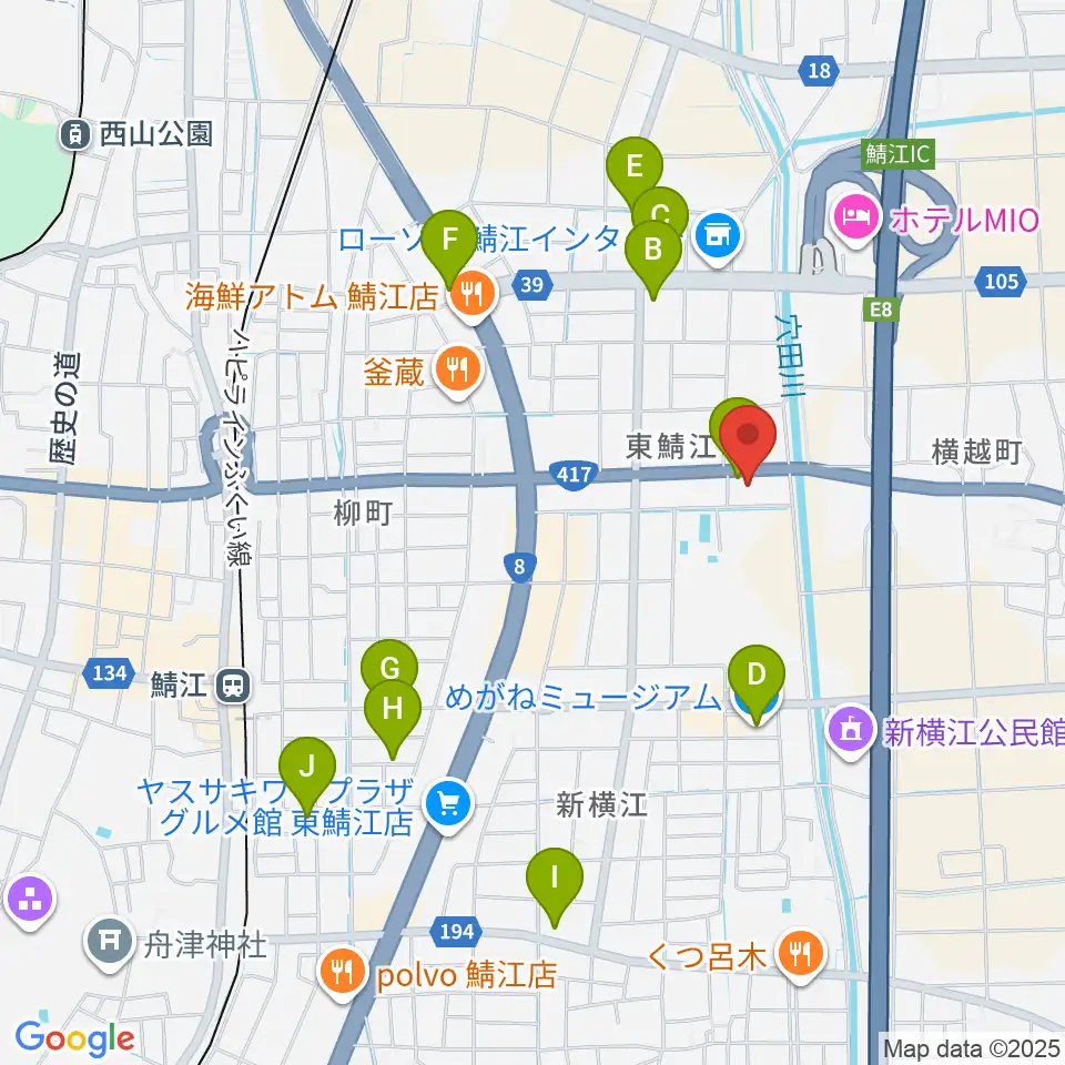 伊藤柏翠俳句記念館周辺のカフェ一覧地図