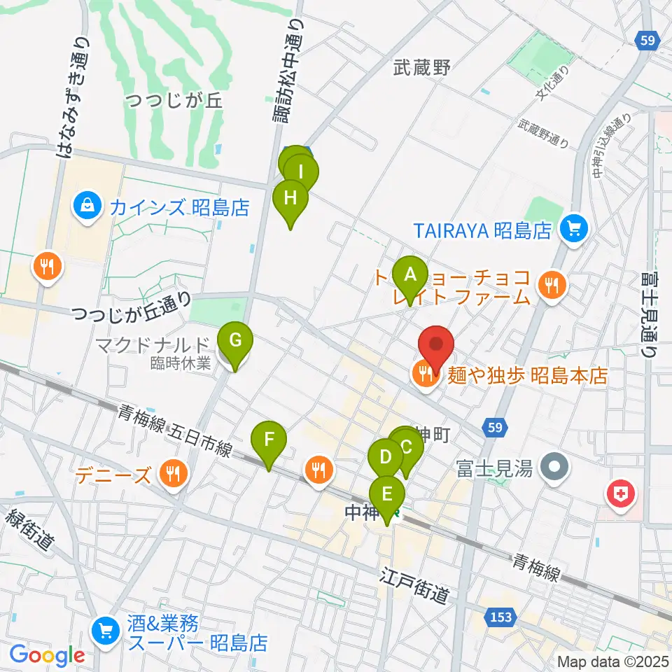 家具の博物館周辺のカフェ一覧地図