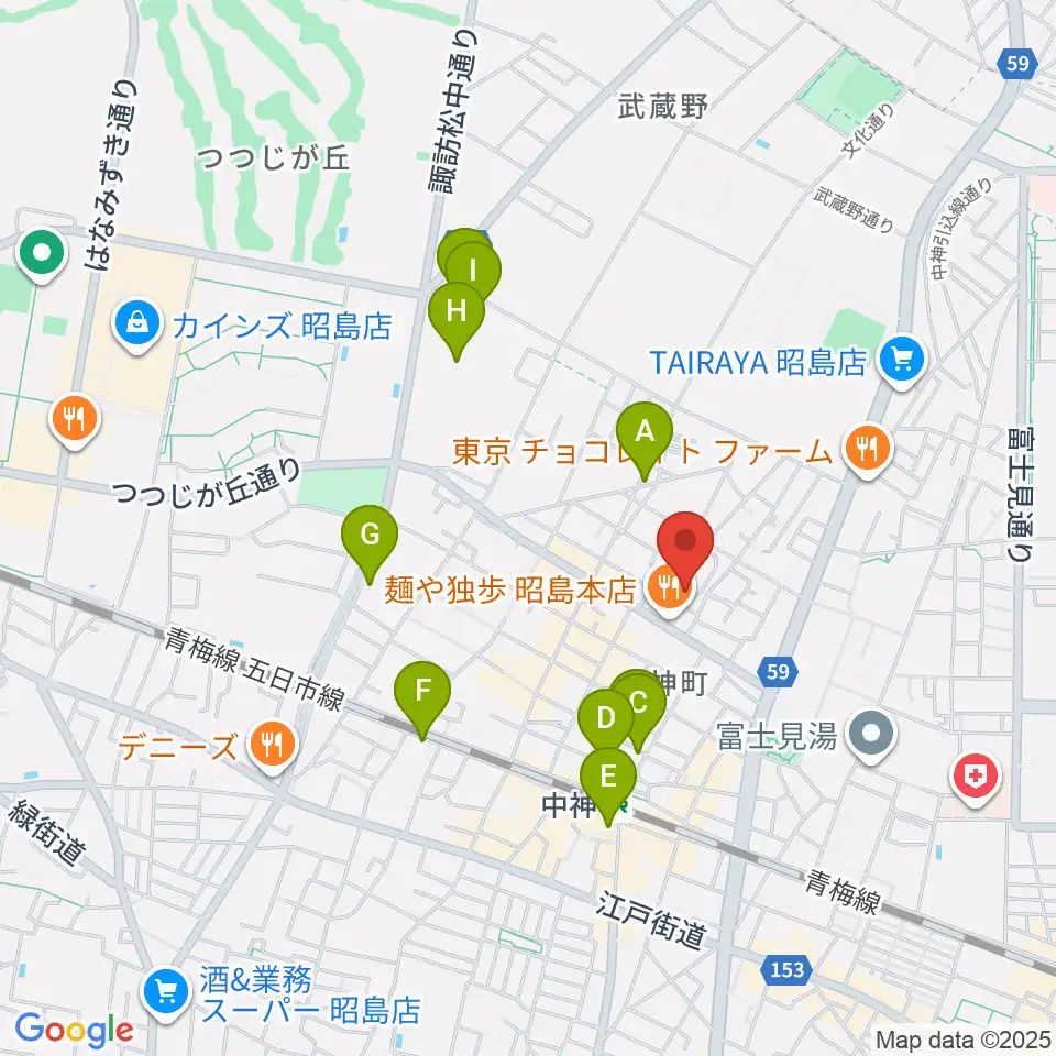 家具の博物館周辺のカフェ一覧地図